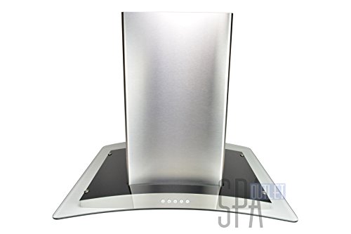 Blue Ocean 30" Rh668I Tempered Glass Stainless Steel Led Light Island Mount Kitchen Range Hood | 900 Cfm | Pro Performance | 3 Speed Exhaust Fan | Ducted/Ductless Convertible Duct #TOP5