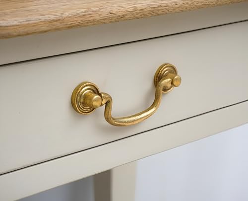 Image of Mango Wooden Console Table for Bedroom, Livingroom | Study Table with 2 Drawer &Shelf Storage, Console Table for Living Room, Dining Room, Outdoor, 46Lx17Wx30H Inches, (Matte White).