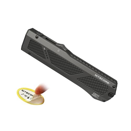 Image of Nitecore EDC17 1500 Lumens EDC Flashlight - 3-in-1 with White Light, UV Black Light and Green Module, Slim Flat Stainless Steel, USB-C Rechargeable, Waterproof for Outdoor or Work