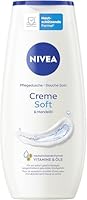 NIVEA Creme Soft Pflegedusche, Duschgel mit Vitaminen und wertvollen Ölen, feuchtigkeitsspendende und pH-hautneutrale Cremedusche mit mildem Duft (250 ml)