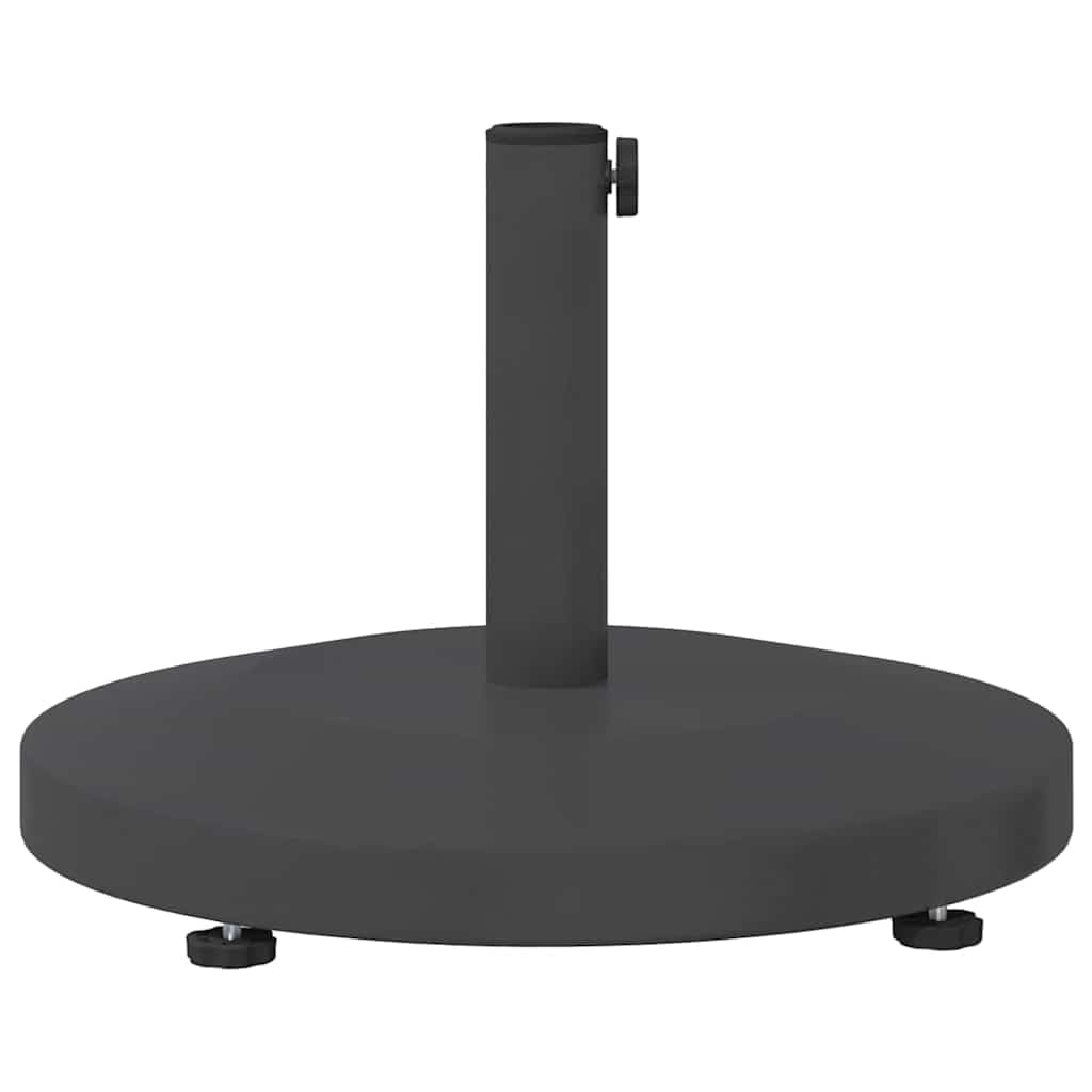 Supporto per ombrellone in acciaio grigio scuro, 48 x 48 x 32 cm, peso 24,6 kg, per giardino, balcone, terrazza, patio, stabile base per ombrellone e supporto per ombrellone per una presa