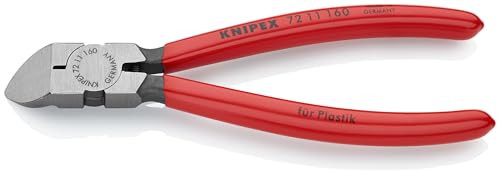 KNIPEX Tools - Diagonal Flush Cutter for Plastics 45 Degree Angle (7211160), Red, 0.5 Liters - Image 2
