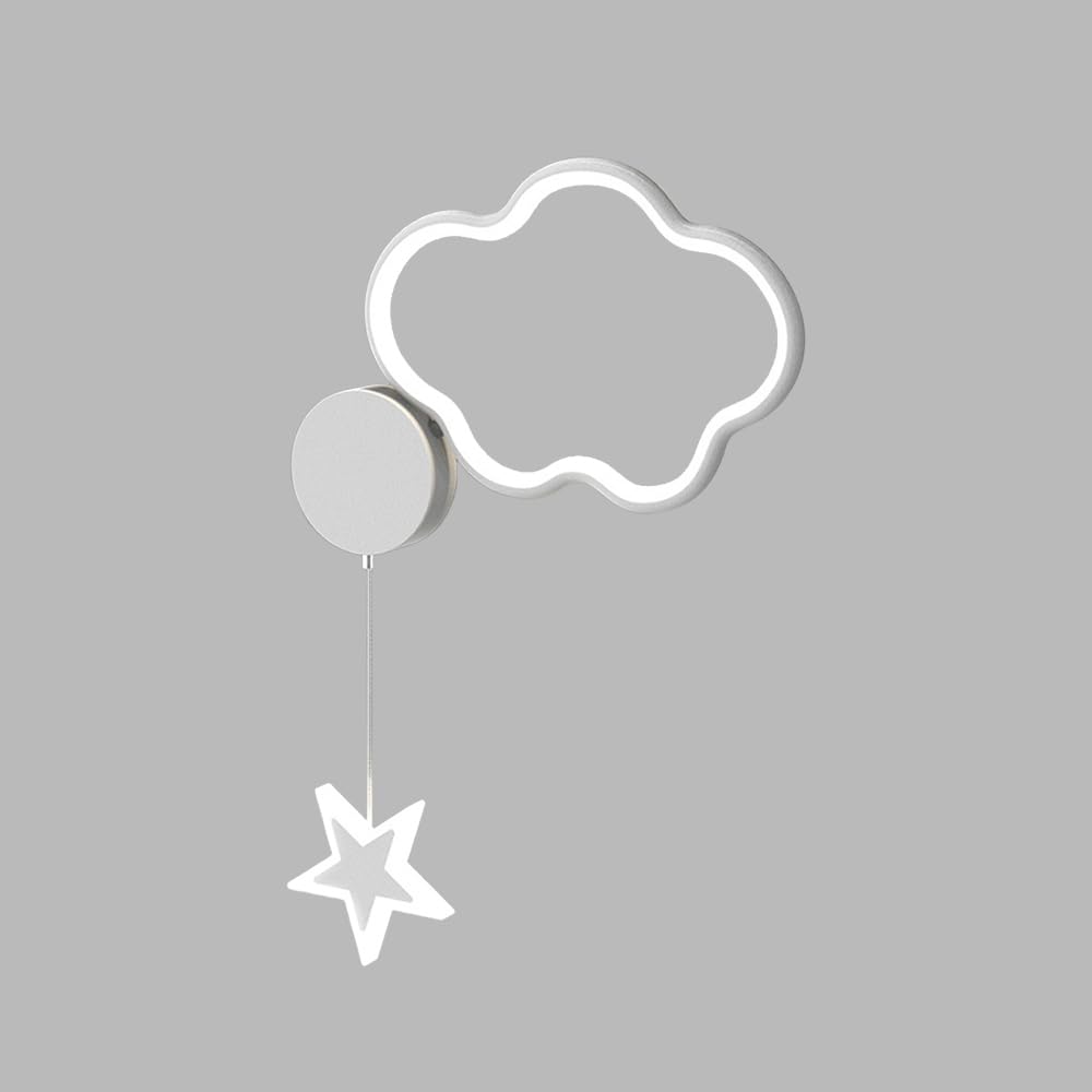 Lámparas de pared LED modernas de nube con tres tonos de luz contra el miedo nocturno