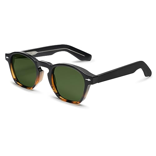 VANLINKER Retro Small Square Sunglasses for Men Women Thin Cube Shades Vintage Slim Frames Intellectual Style VL9774