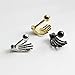 Gothic Skull Skeleton Hand Stud Earrings for Women Mens 16G Stainless Steel Hypoallergenic Helix Screw Back Cartilage Piercing Earring Studs Ear Tragus Auricle Bff Birthday Punk Fashion Charm Jewelry Gifts (Silver)