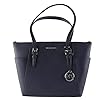 Michael-Kors-Charlotte-Large-Top-Zip-Tote Michael Kors Charlotte Large Top Zip Tote (Navy/Silver Hardware)