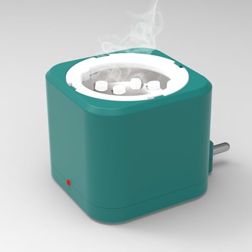 Image of Shivansh Technology Incense Holder Electric Kapoor Dani Camphor Diffuser Burner for Home | Karpuram Bakhoor Oud Aroma Oil & Dhoop Machine | Essential Oil & Fragrance Diffuser for Home (Teal Blue)