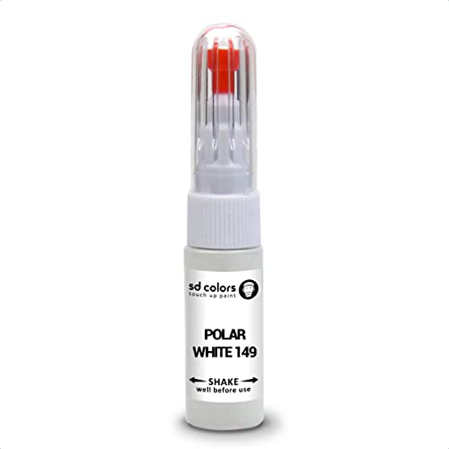 SD COLORS Kit de reparação de canetas de pintura de retoque de 20 ml, cor branca polar 149