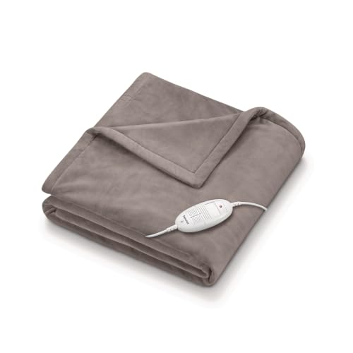Image of Beurer German Engineering HD 75 Electric Overblanket I Fast Heating Throwblanket I German Engineering I 6 Temperature Levels I Auto Shut-Off I Machine Washable 30C I Overheat Protection I OEKO-TEX Certified I Removable Switch I Power of 100W I 3-Year Warranty