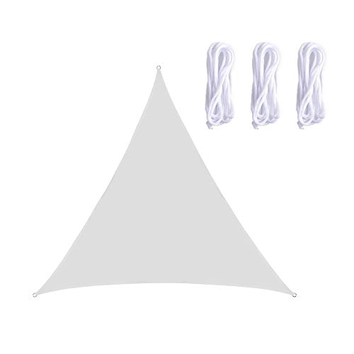 NIBESSER Sonnensegel Sonnenschutz Garten Balkon und Terrasse Polyester Wetterschutz wasserabweisend UV-Schutz Schattenspender Dreieck