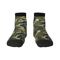 HUIKGIER Calcetines de adulto con estampado de camuflaje militar verde para mujeres y hombres, calcetines deportivos y uso diario, 3 Negro, Altoa única