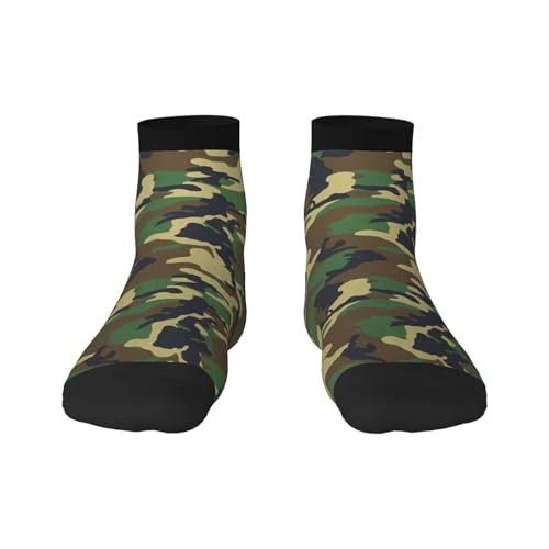 HUIKGIER Calcetines de adulto con estampado de camuflaje militar verde para mujeres y hombres, calcetines deportivos y uso diario, 3 Negro, Altoa única