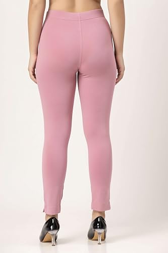 Image of ON&ON Women's Cotton Stretchable Slim Fit Straight Pants Trouser for Casual Wear and Office Wear
