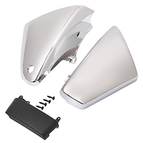 WARFEL Motorrad Dekoration Motorrad-Chrom-ABS-Kunststoff-Batterie-Seitenverkleidungsabdeckung Für Kawasaki Für Vulcan 900 VN900 Classic Custom 2006-2020