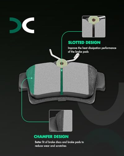 Image of SCITOO Rear 10.52 inch Brake Pads and Rotors Kits Brakes Kit:54017;D627