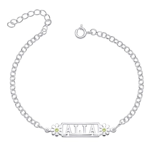Image of TRUESILVER ACPL 925 Sterling Silver Personalised Bracelet for Women | Customized Name Bracelet Gift for Wedding Anniversary Birthday