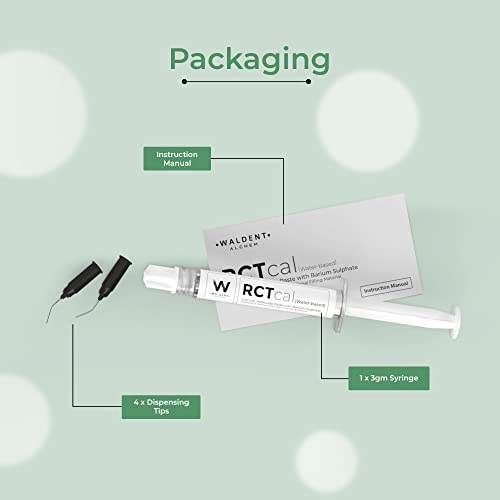 Waldent RCTcal Calcium Hydroxide with Barium Sulphate By Dentalkart | Radiopaque Root Canal Dressing Paste | Temporary Dental Liner | Antibacterial, Ready-to-Use Syringe
