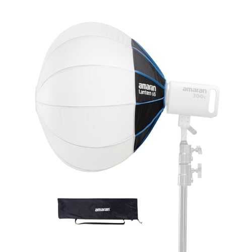 Amaran Lantern 65cm Softbox Esférico con Montura Bowens, Iluminación 360° para Estudio y Producción de Video, Diseño de Montaje Rápido, Incluye Bolsa de Transporte