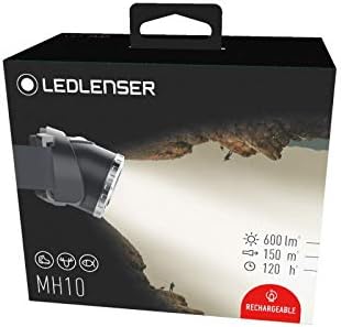 Ledlenser Unisex's Mh10 LED Headlamp, Black, Adjustable Headstrap