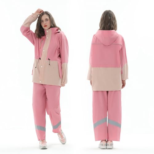 Rain Suit for Women, Waterproof Rain Jacket & Trouser with Reflective Srtip, Rain Gear for All-Sport Anti-storm2