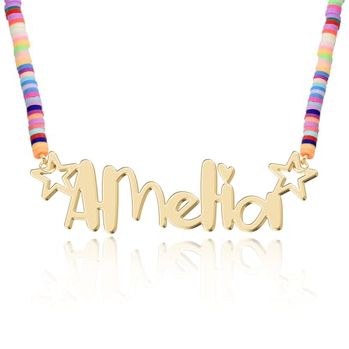 Image of Custom Name Necklace - 925 Sterling Silver & 316 Stainless Steel, 14 Fonts & Multi-Language Options, 4 Colors, 5 Chain Styles, Personalized Gift with Premium Box