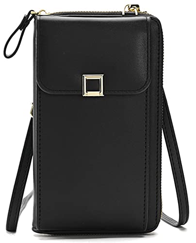 Port&Lotus Crossbody Bags For Women Trendy Cell Phone Purse Wallet Ladies Small Phone Bag Women'S Handbags Pu Leather Shoulder Bags Cross Body Bag For Woman With Credit Card Slot Black 3 cover