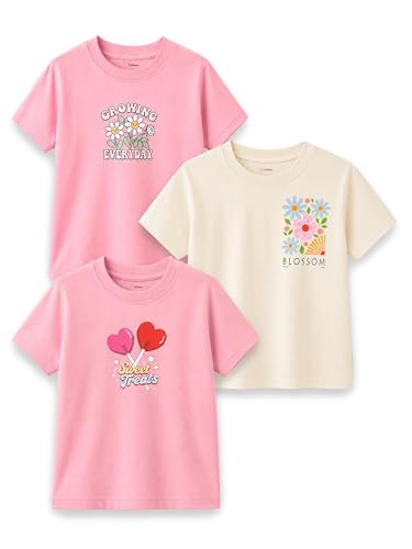 Image of Kidbea Bamboo Kids T-Shirt Ultra-Soft Premium Half Sleeve Graphic Tee for Girls, Casual Summer Wear for Toddlers & Kids
