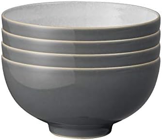 Denby Elements Fossil Grey 4 Pc Rice Bowl Set