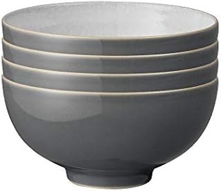 Denby Elements Fossil Grey 4 Pc Rice Bowl Set