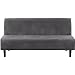 H.VERSAILTEX Real Velvet Plush 1 Piece Futon Sofa Bed Cover Stretch Sofa Slipcover Armless Sofa Cover Furniture Protector with Elastic Bottom Form Fitted Skid Resistance Washable, Futon, Grey