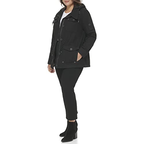 Levi's Damen Lightweight Cotton Military Jacket (Standard & Plus Sizes) Leichte Baumwolljacke, Dunkles Schwarz, 3X – Ansicht 6