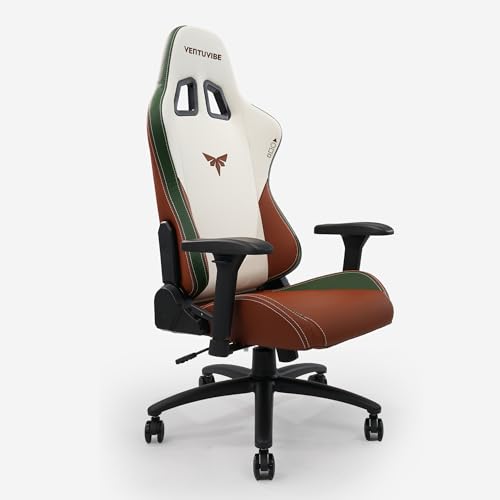 VENTUVIBE Gaming Chair 4D Adjustable Armrests - 155° Reclining & 320lb Capacity, High Back Ergonomic Computer Chair with Lumbar Support, Leather Office Chair for Adults (Green)