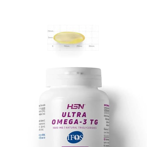 Miniatura 6 de Hsn Ultra Omega 3 Tg Ifos 5 Estrellas 120 Perlas 1000mg Aceite De Pescado Por Perla Con 350mg Epa 250mg Dha Alta Absorción En Forma De Triglicéridos Certificado Sin Metales Pesados