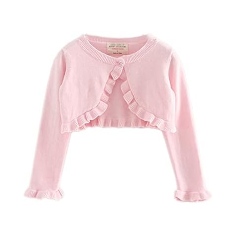 Alunsito Girls Pink Knit Cardigan Shrug Cover