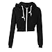 Produktbild FIRSS Frauen Reißverschluss Kapuzenmäntel | Kordelzug Outwear | Kurz Wintermantel | Reizvolles Baseball Mantel | Schlank Sweatjacke | Casual Lose Langarmshirt Dufflecoat