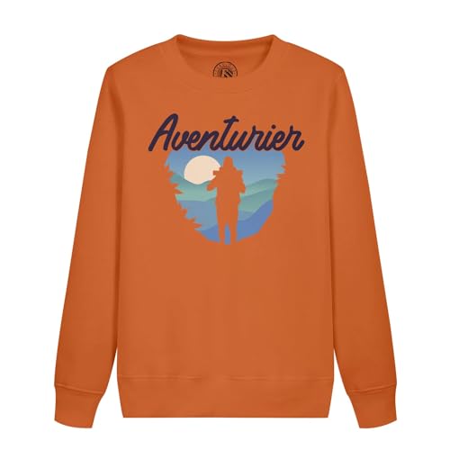 Sweatshirt enfant aventurier voyageur vêtement randonnée camping
