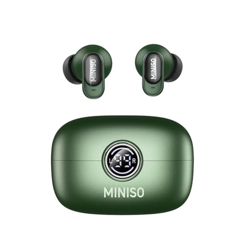 Image of MINISO MS105 AI Translation Earbuds Real Time, Translator Earbuds Support 134 Languages with APP, Bluetooth 6.0 Translator Headphones Compatible with iOS & Android, for Travel Business(Green)