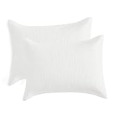 Bedsure Waffle Weave Pillow Shams Covers - 2 Pack 100% Cotton King Size Pillow Shams with Envelope Closure, Ultra Soft and Cozy Pillow Cases, White, 20x36 Inches