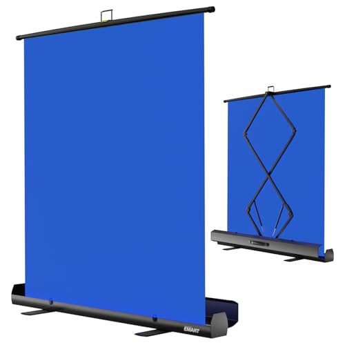 Image of EMART 58x74in Collapsible Blue Screen Backdrop Portable Chroma Key Panel