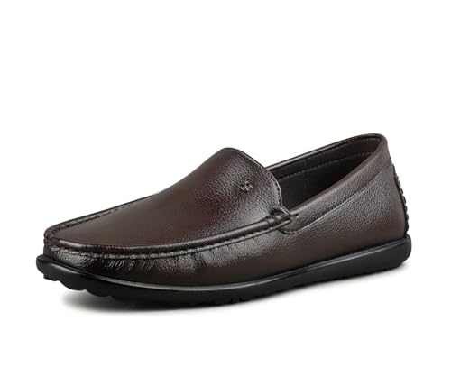 Image of LOUIS STITCH Genuine Leather Formal Shoes for Men | Ultra Lightweight Men's Slip On Solid Formal Loafers | Comfortable for Long Hours | LSPDFLP