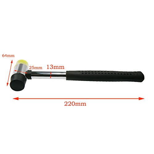 COEFEPIY Rubber Double Faced Soft Mallet Leather Hammer 25mm Tool-Tapping Block for Vinyl Plank Flooring Crafts-jewelry, handicrafts, furniture assembly Home Decoration Installation Hand Tool - Image 3