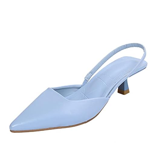 Sandales à talons hauts pour femme - Chaussures de soirée élégantes - Slingback - Escarpins - Chaussures de mariage fermées - Chaussures d'été - Sandales d'été - Chaussures de podium, bleu, 42 EU