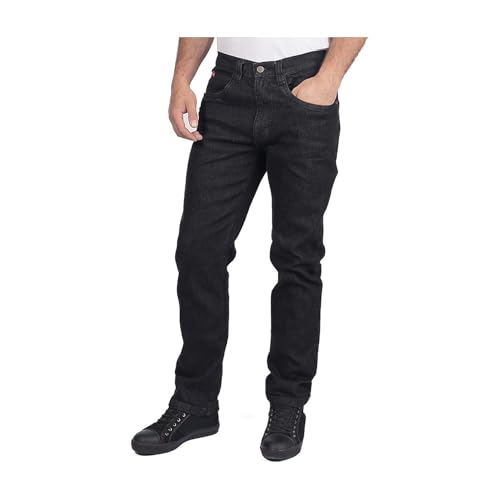 Lee Cooper LCPNT219 Jean de Travail en Denim Extensible pour Homme, Noir, 34W / 33L