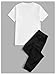 SOLY HUX Men's 2 Piece Outfits Graphic Print Short Sleeve T Shirt Tops and Sweatpants Camo Outfit Set Black and White Letter Large