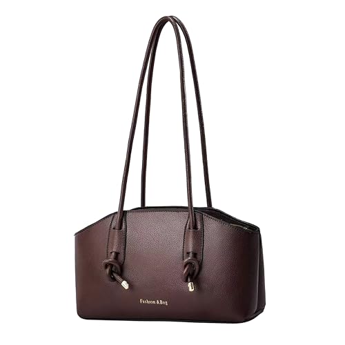 Mulher bolsa de ombro - Alça Estreita, Estética Minimalista para Trabalho e Eventos, Múltiplas Cores (Café)