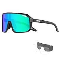 KAPVOE Gepolariseerde fietsbril voor dames en heren, zonnebril, 3 verwisselbare glazen, TR90, sportbril, fietsen, MTB, hardlopen, wandelen, golf, baseball, volleybal, tennis, vissen, softbal