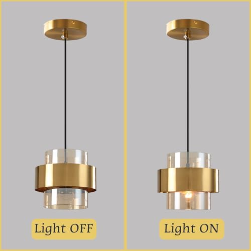 Lámpara colgante creativa para techos altos con cristal decorativo 5