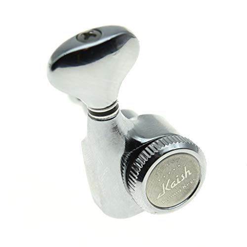 Kaish 18:1 Gear Ratio Guitar Locking Tuners Machine Heads Guitar Locking Tuning Keys Pegs For Strat/Tele/Lp/Sg Most Electric Or Acoustic Guitars Chrome #TOP4