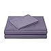 Comfort Spaces - Hypoallergenic Microfiber Sheet Set - 4 Piece - Twin Size - Wrinkle, Fade, Stain Resistant - Purple - Includes Flat Sheet, Fitted Sheet and 2 Pillow Cases