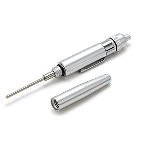 Groz POL-5 Precision Oiler, Solid Aluminum Body with Steel Needle Tip, 5 ml Leak-Proof Reservoir, Pocket Clip and Screw-On Cap, 5-5/8